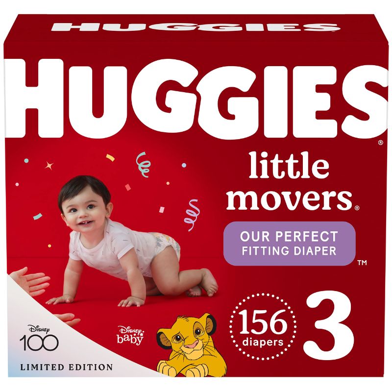 Photo 1 of Huggies Little Movers Baby Diapers, Size 3 (16-28 lbs)