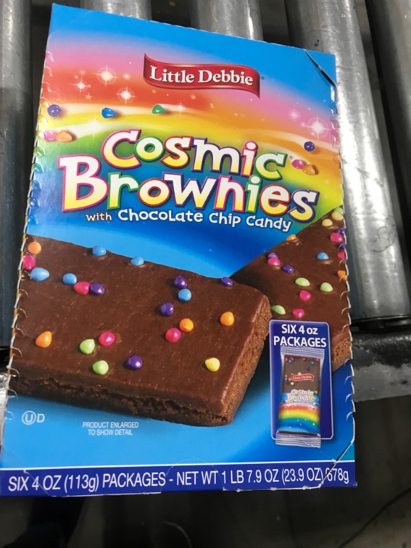 Photo 2 of Little Debbie Cosmic Brownie Single-Serve Caddie, Chocolate, 4 Ounce (Pack of 6)
EXP 06/23/2024