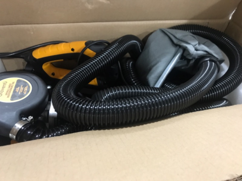 Photo 2 of Drywall Sander, 6.5-amp Powerful Electric Drywall Sander with Vacuum, 95.5% Dust Absorption, 7 Variable Speed 900-1800RPM, Dustless Floor Sander with 26’ Power Cord for Popcorn Ceiling, Wood Floor etc Yellow