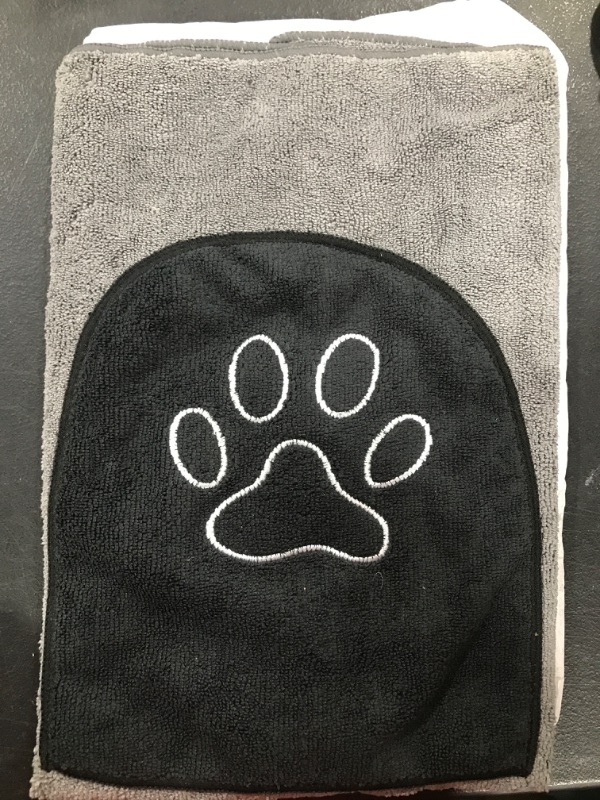 Pupp Stuff Microfiber Cloth Dry Dog Towel- Grey. Quick Dry, Absorbent ...