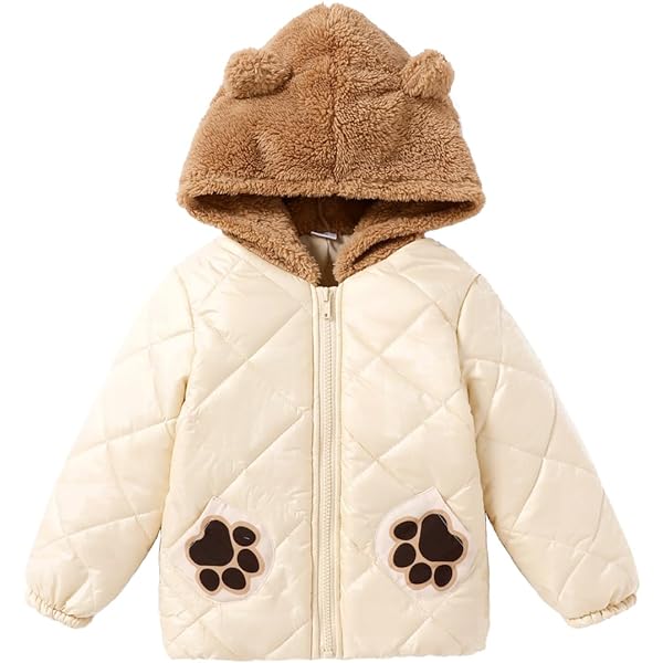 Photo 1 of 3 Years - PATPAT Toddler Baby Boy Bear Ear Cute Winter Warm Puffer Thick Hooded Down Jacket Coat