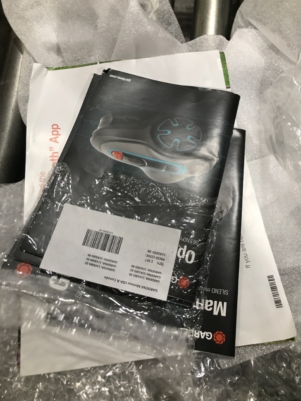 Photo 1 of GARDENA SILENO Minimo Automatic Robotic Lawn Mower with Bluetooth app, Boundary Wire - For lawns up to 2700 Sq Ft, Made in Europe, Grey