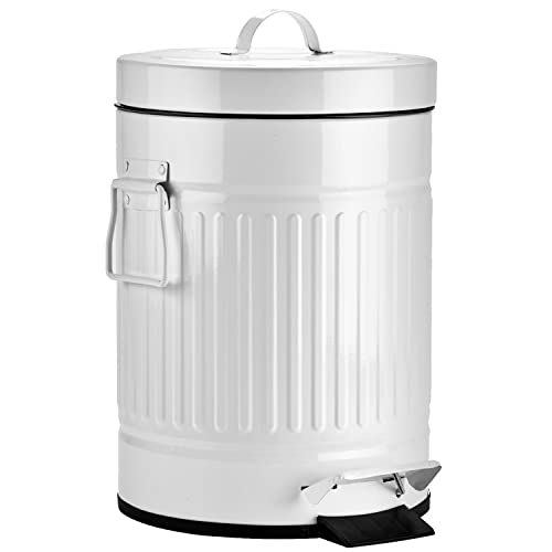 Photo 1 of Autumn Alley Farmhouse Bathroom Trash Can Galvanized Trash Can with Lid and Pedal for Rustic Bathroom 5L, 1.3 Gallon
