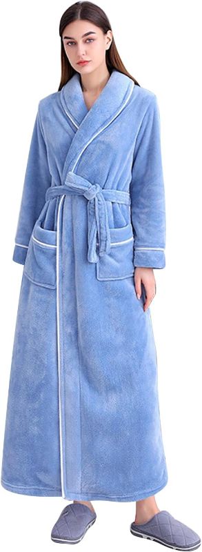 Photo 1 of Plush Robes For Women, Soft Warm Flannel Bathrobe for Women Loungewear (One Size)