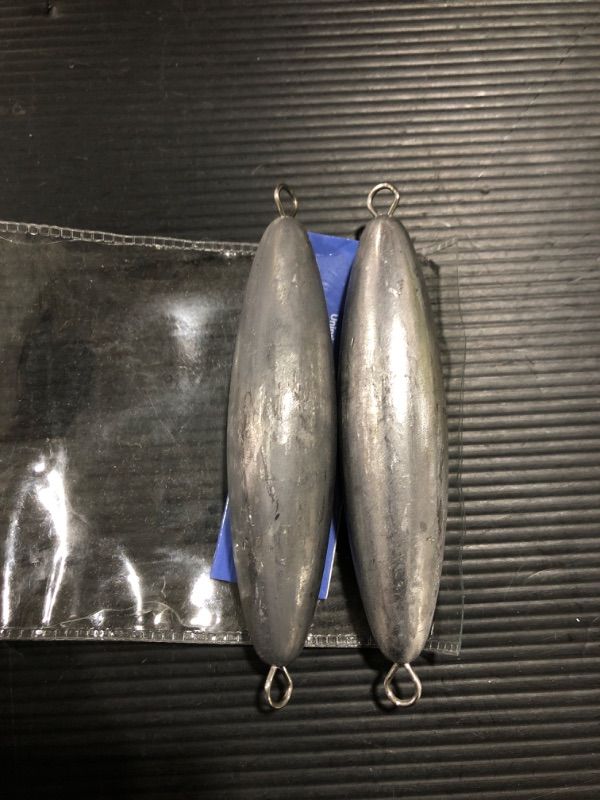 Photo 2 of BLUEWING Torpedo Sinker Through Wire Fishing Weight Sinkers Saltwater Bullet Lead Fishing Sinkers 16 Ounce, 2 Pack