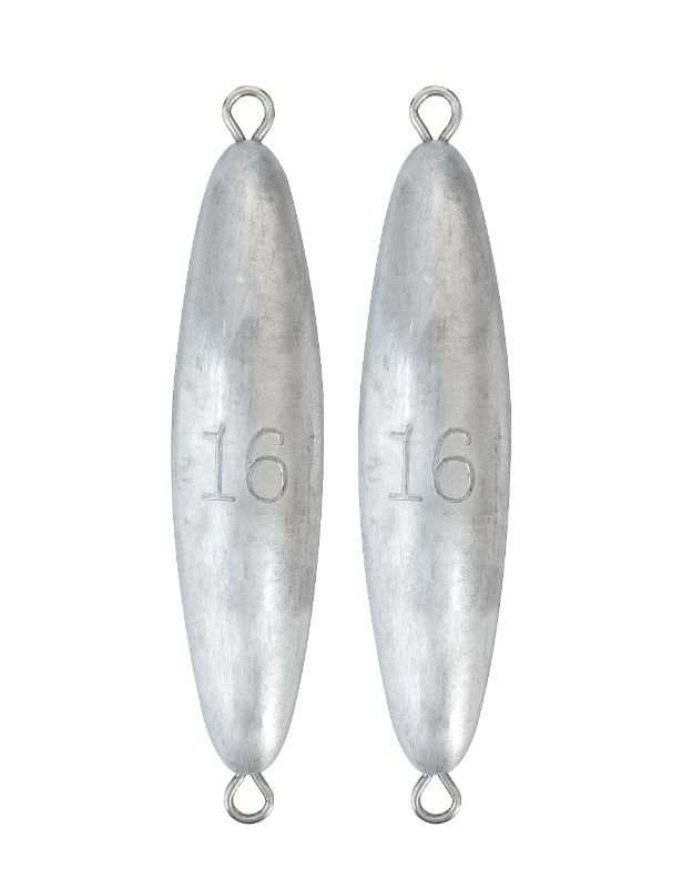 Photo 1 of BLUEWING Torpedo Sinker Through Wire Fishing Weight Sinkers Saltwater Bullet Lead Fishing Sinkers 16 Ounce, 2 Pack
