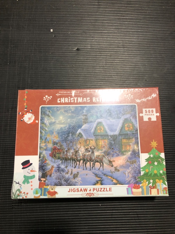 Photo 1 of 500 Piece Christmas Puzzle for Adults, Jigsaw Puzzles for Kids Ages 8-10 and Up