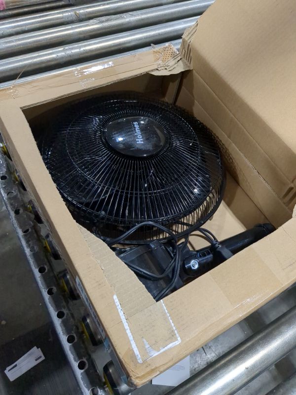 Photo 2 of HOLMES 12" Table Fan, 75° Oscillation, 3 Speeds, 15° Adjustable Head Tilt, Ideal for Home, Bedroom or Office, Black Black 12 Inch