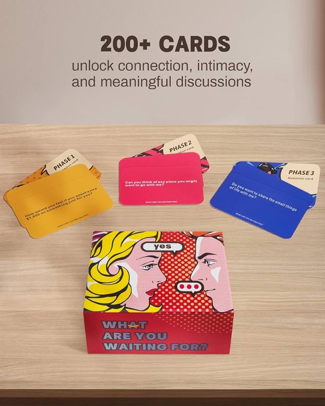 Photo 1 of 200+ Cool and Fun Conversation Card Game for Couples - Question & Challenge Cards for Date Night Adventures