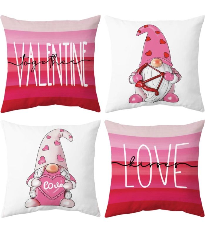 Photo 1 of Valentines Day Pillow Covers 18x18 Set of 4
