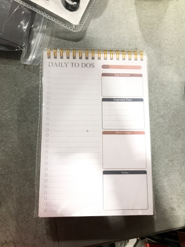 Photo 1 of Daily Planner Notepad Undated ?6.5" x 9.8" To Do List Pad for Time Activity and Today Goal Planning To Do List Notepad for weather and Notes Notebook Suitable for Home Office and School Pinkish-Orange(B5)