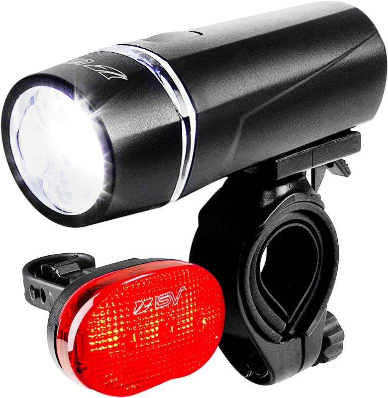 Photo 1 of BV USA BV Bicycle Light Set Super Bright 5 LED Headlight, 3 LED Taillight, Quick-Release