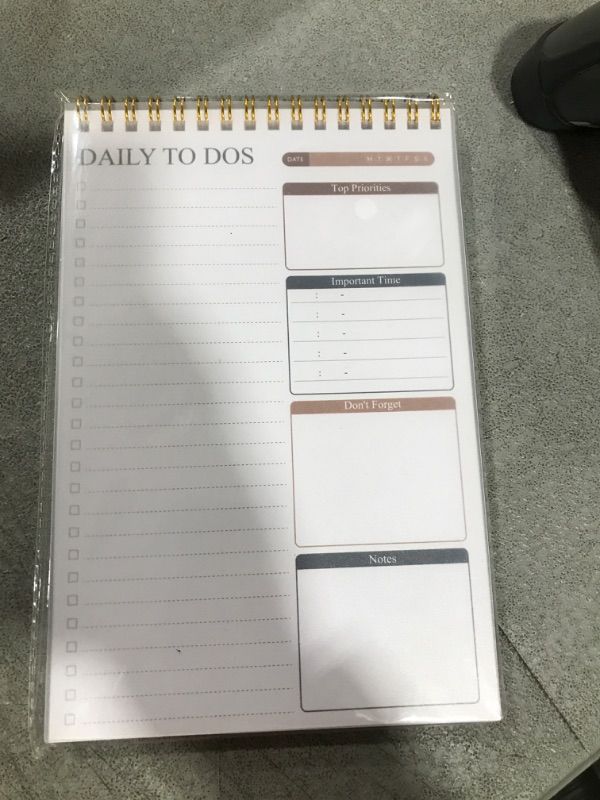 Photo 1 of Daily Planner Notepad Undated ?6.5" x 9.8" To Do List Pad for Time Activity and Today Goal Planning To Do List Notepad for weather and Notes Notebook Suitable for Home Office and School 