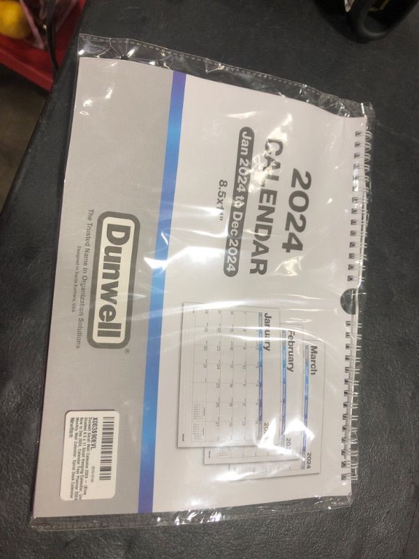 Photo 2 of Dunwell Calendar for 3-Ring Binder 2023-2024 - (8.5x11) Use Now to December 2024, School Year 2023-24 Calendar, Spiral Bound 3-Hole Punched Calendar for Binder, Desk and Wall Blue Jul 2023 - Dec 2024