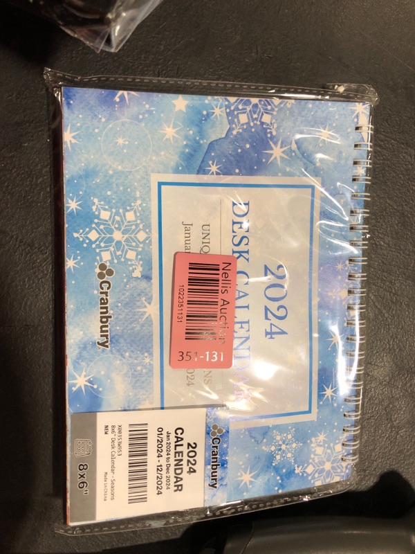 Photo 2 of CRANBURY Small Desk Calendar 2024 - (Seasons) 8x6 Standing Desk Calendar, Colorful Popup Desktop Calendar, Stand Up Easel Desk Calendar, Small Monthly Flip 2024 Calendar for Desk Top, plus Stickers Seasons 2024