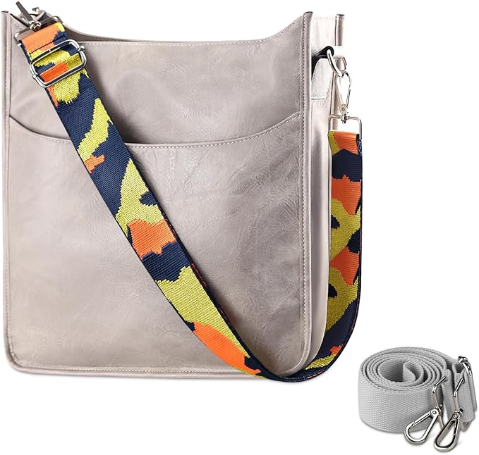 Photo 1 of KITATU Crossbody Bag for Women Hobo Handbags - Vegan Leather Designer Purse Shoulder Zipper Bag with 2 Adjustable Straps
