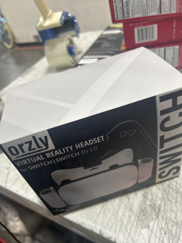 Photo 1 of Orzly VR Headset Designed for Nintendo Switch & Switch OLED Console with Adjustable Lens for a Virtual Reality Gaming Experience and for Labo VR - White - Gift Boxed Edition