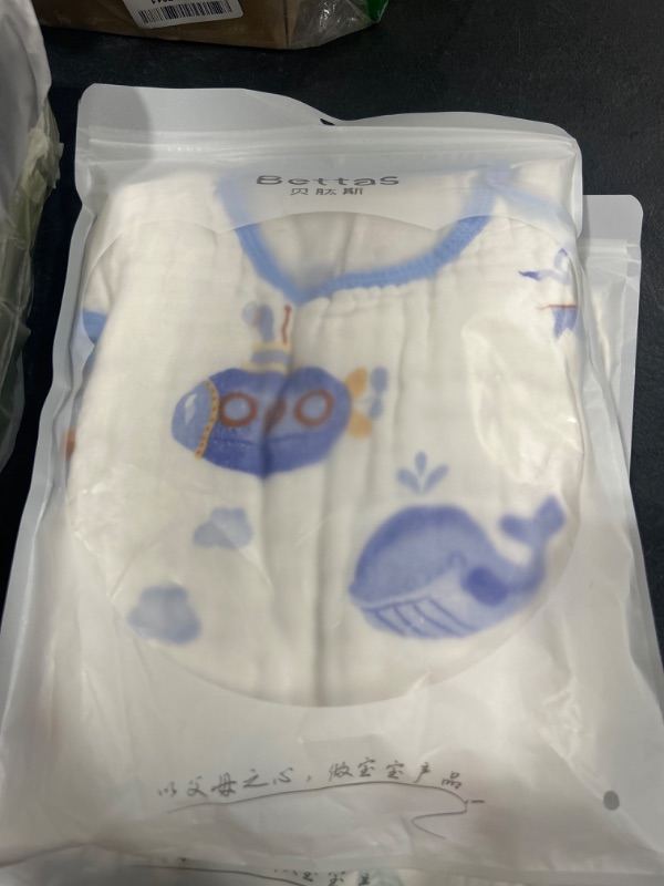 Photo 1 of usbettas Baby Sleep Sack 100% Cotton Yarn Soft Baby Wearable Blanket, Fully Open Snap 1.0 TOG Sleeveless Summer Baby Sleeping Bag, Medium (18-36Month), Ocean