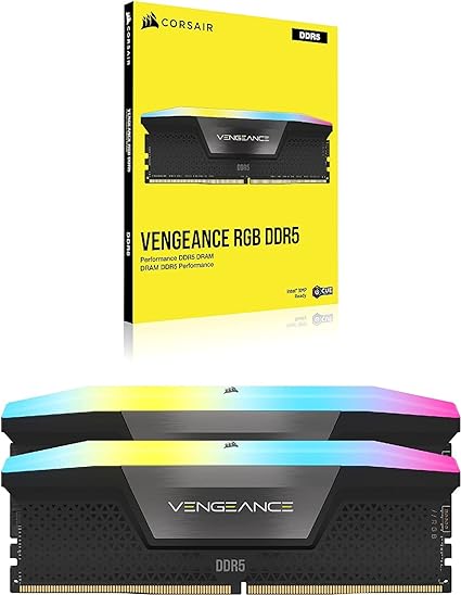 Photo 1 of CORSAIR Vengeance RGB RT 32GB (2x16GB) DDR4 3600 (PC4-28800) C16 1.35V Desktop Memory, Black
