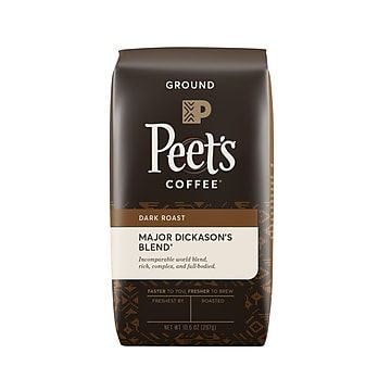 Photo 1 of Peet's Coffee Major Dickason's Blend Ground Coffee, Dark Roast, 10.5 Oz. (836261) BEST BY 06/08/2024
