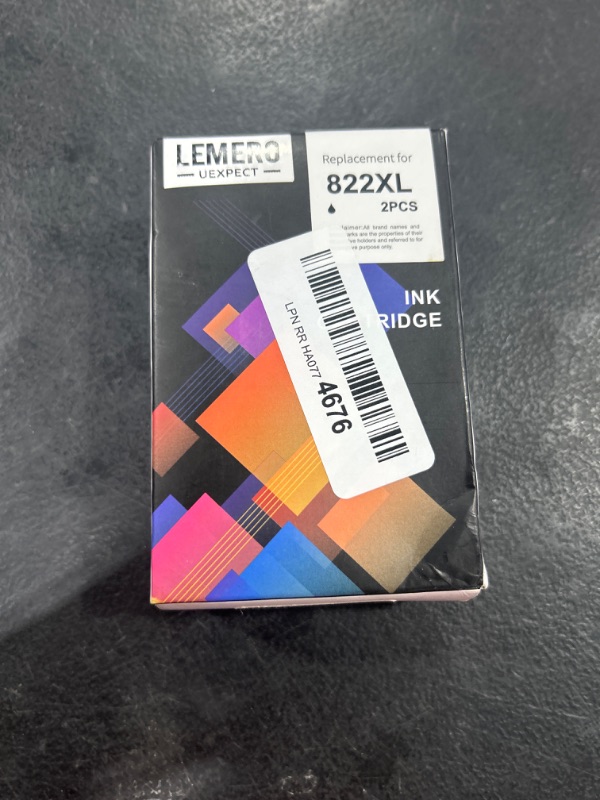 Photo 2 of LEMERO UEXPECT Remanufactured Ink Cartridge Replacement for Epson 822XL-2 Black