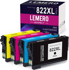 Photo 1 of LEMERO UEXPECT Remanufactured Ink Cartridge Replacement for Epson 822XL-2 Black