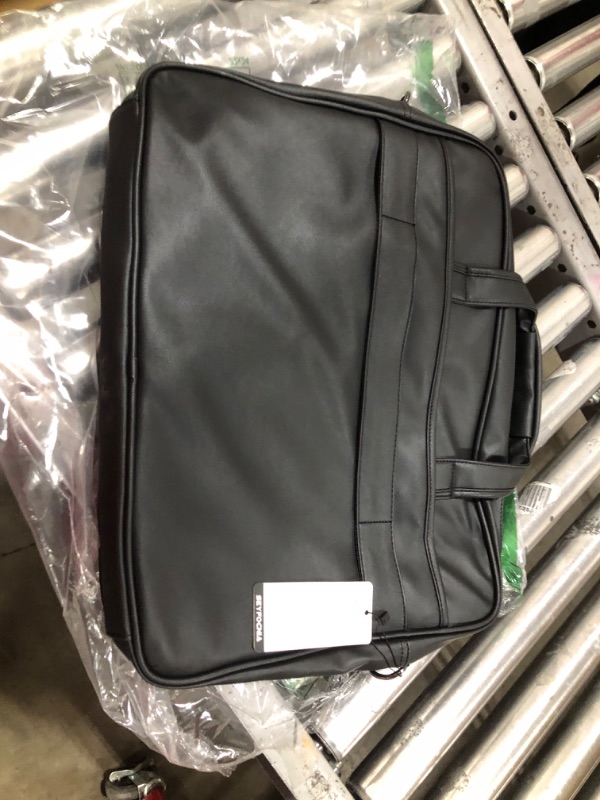 Photo 2 of seyfocnia Leather Laptop Bag, Men's 15.6 Inche 17.3 Inche Messenger Briefcase Business Satchel Computer Handbag Shoulder Bag 17.3 inch [G]black
