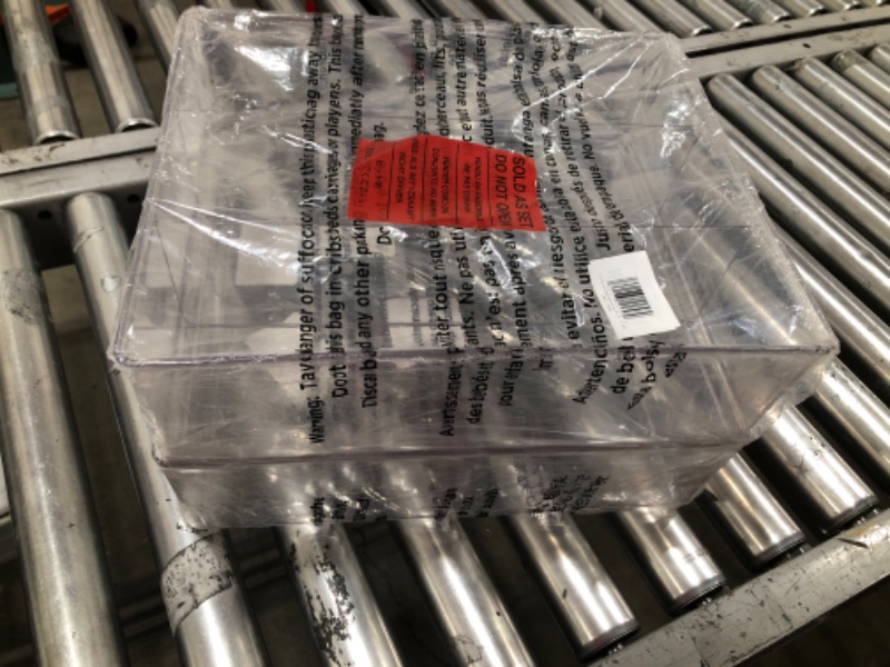 Photo 1 of mDesign Plastic 3 Compartment Divided Drawer and Closet Storage Bin - Organizer for Shirts, Scarves, Socks, Bras, Tees, Underwear, Dress Drawer Organizer, Cabinet, Shelf Organization - 2 Pack - Clear 2 3 compartments