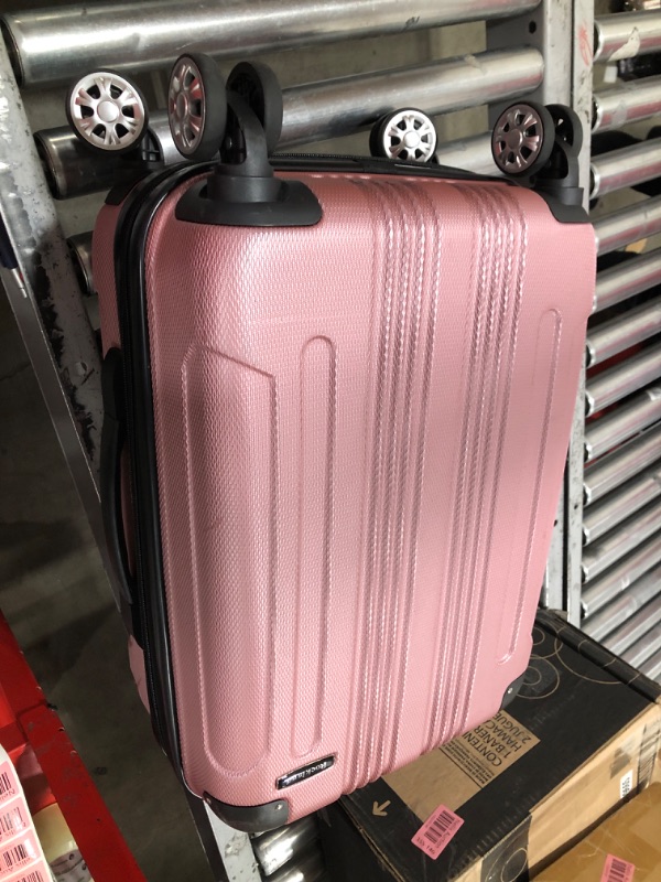 Photo 2 of Rockland London Hardside Spinner Wheel Luggage, Pink, Carry-On 20-Inch Carry-On 20-Inch Pink