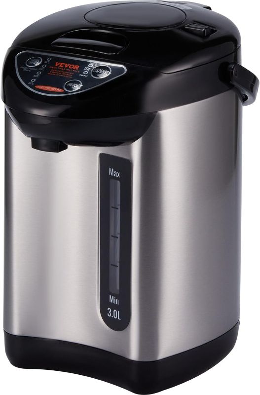 Photo 1 of VEVOR Hot Water Dispenser, Adjustable 4 Temperatures Water Boiler and Warmer, 304 Stainless Steel Countertop Water Heater, 3-Way Dispense for Tea, Coffee and Baby Formula, 3L/102 oz
