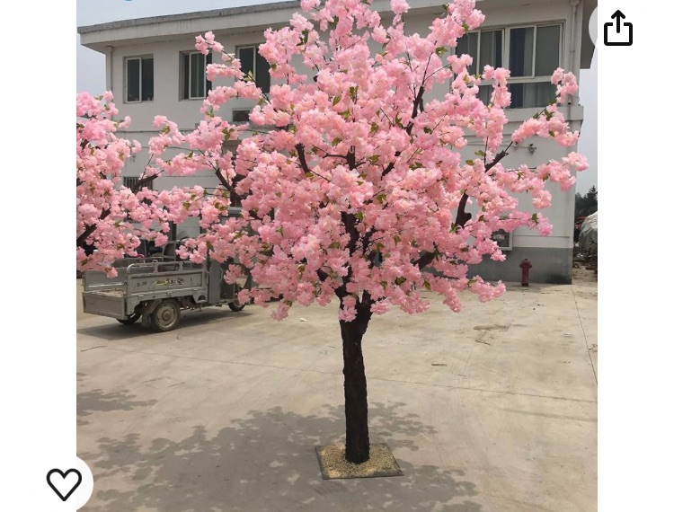 Photo 1 of Fake Cherry Blossom Fake Tree, Weeping Cherry Tree, Cherry Blossom Tree, Artificial Cherry Blossom Tree, Artificial Trees for Home Office Party Wedding 4ft Tall/1.2m
