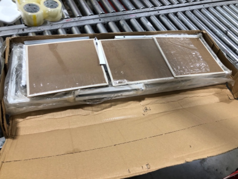 Photo 1 of mDesign Large Steel Frame/Wood Top Wide Storage Dresser Furniture Unit, Organizer for Bedroom, Living Room, Entryway, Office - 5 Removable Fabric Drawers - Jane Collection, Cream/White