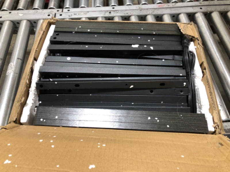 Photo 1 of Tohomeor Console Table 47.24" Narrow Long Sofa Table with Power Outlets USB Ports Industrial Wooden Entry Table for Entryway Living Room Hallway (L-94.4xW-5.91, Charcoal) L-94.4xW-5.91 Charcoal