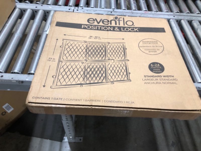 Photo 1 of Position & Lock Baby Gate, Pressure-Mounted, Farmhouse Collection