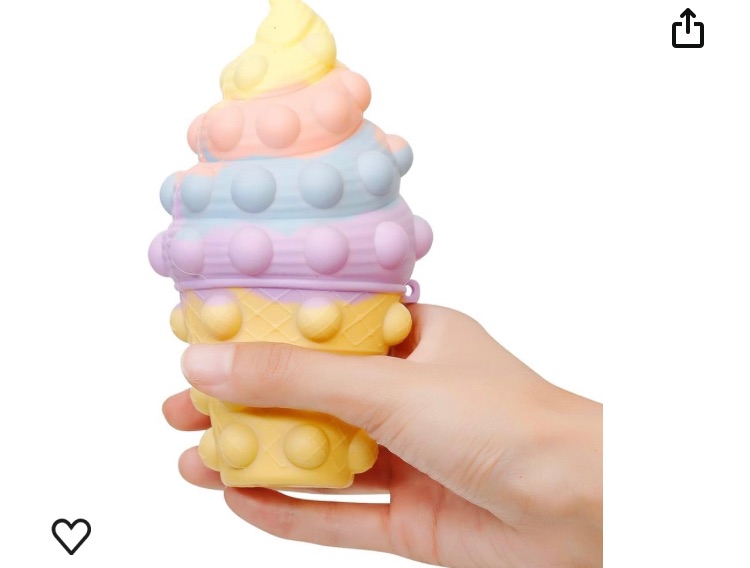 Photo 1 of Anboor Fidget Toys, 3D Ice Cream Pop Stress Ball Sensory Toy Anxiety Stress Reliever Toy for Autism Early Education Ideas Teens Adults Gifts Girls Boys Toddler
