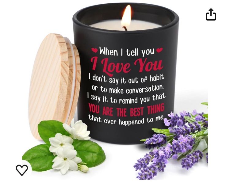 Photo 1 of Anniversary Wedding Birthday Gifts for Him and Her, Couples Gifts Ideas for Girlfriend Wife, Candles Gifts for Boyfriend Husband, Jasmine Lavender Vanilla Scented Candle 10oz