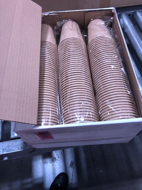 Photo 2 of 12OZ 240 Pack Disposable Coffee Cups, Hot Paper Cups, Disposable Cups, Hot Cups, Leak-Proof Mouthwash Cups for Home, Business