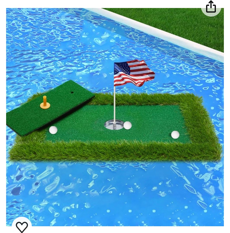 Photo 1 of PLBBJHFloating Golf Green for Pool, Various Sizes (35"x24"/47"x35"/63"x47") to Suit Your Needs, Floating Chipping Green-Ideal for 2-4 Golfers Competing and Improving Skills in Outdoor and Pool Games