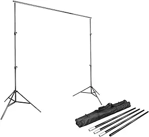 Photo 1 of LimoStudio Large Heavy Duty 15 x 10 ft. (W x H) Panorama Wide Extra Length for Crossbar Backdrop Stands, Background Support System, Spring Shock Proof Tripod Stands with Accessories, AGG3316 15 x 10 ft (W x H)