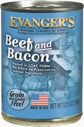 Photo 1 of Evanger's Heritage Classics Beef & Bacon for Dogs - 12, 12.5 oz Cans Beef & Bacon 12.5 oz (Pack of 12)