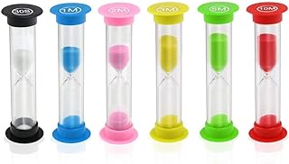 Photo 1 of Sand Timer, 6 Pcs Colorful Hourglass Sandglass Sand Clock Timers Set 30sec / 1min / 2mins / 3mins / 5mins / 10mins  
