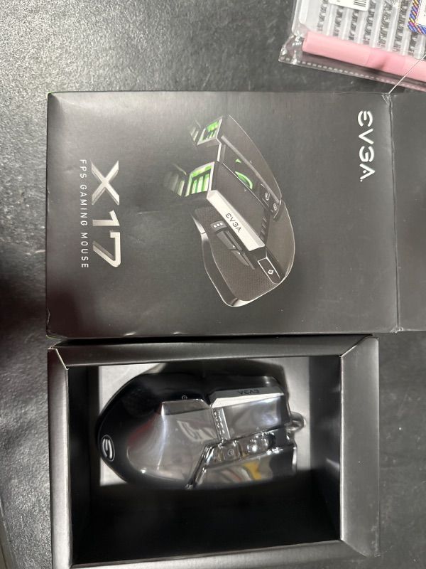 Photo 2 of EVGA X17 Gaming Mouse, Wired, Black, Customizable, 16,000 DPI, 5 Profiles, 10 Buttons, Ergonomic