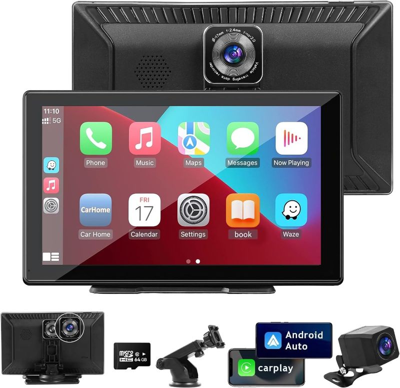 Photo 1 of Wireless Apple Carplay Touchscreen for Car with 2.5K Dash Cam,9.3 Inches Universal Wireless CarPlay Screen for Old Car,Android Auto Car Screen With1080p Backup Camera
