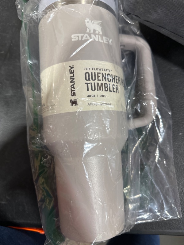 Photo 1 of Stanley Quencher H2.0 FlowState Stainless Steel Vacuum Insulated Tumbler with Lid and Straw for Water, Iced Tea or Coffee 40 oz Ash