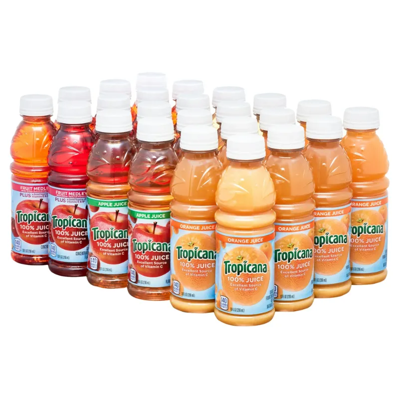 Photo 1 of Tropicana 3 Flavor Classic Variety Pack Juice Shelf-Stable Juice Drinks, 10 fl oz 24 Pack Bottles
