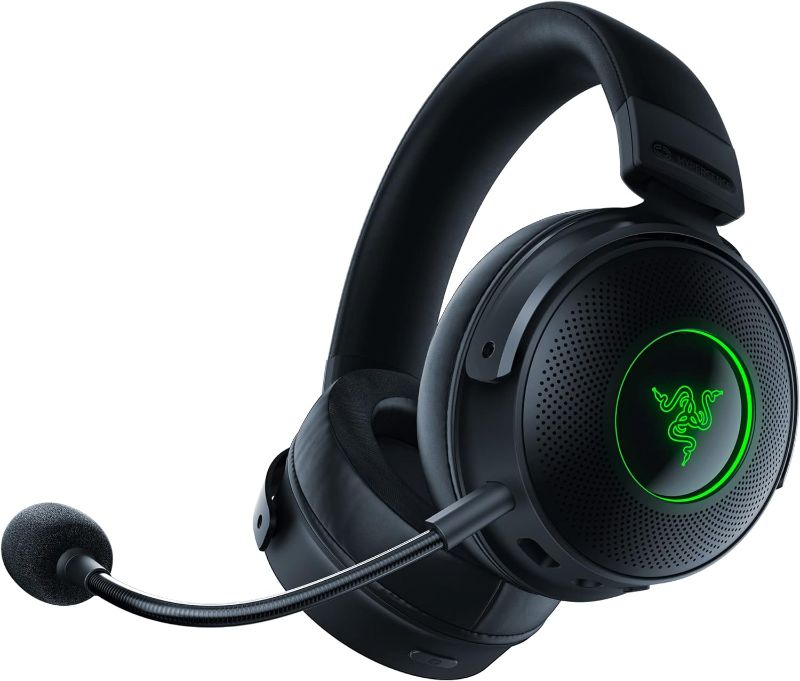 Photo 1 of Razer Kraken V3 Pro Wireless Gaming Headset with Haptic Technology, THX Spatial Audio, 50mm Titanium Drivers, Hybrid Memory Foam Cushions
