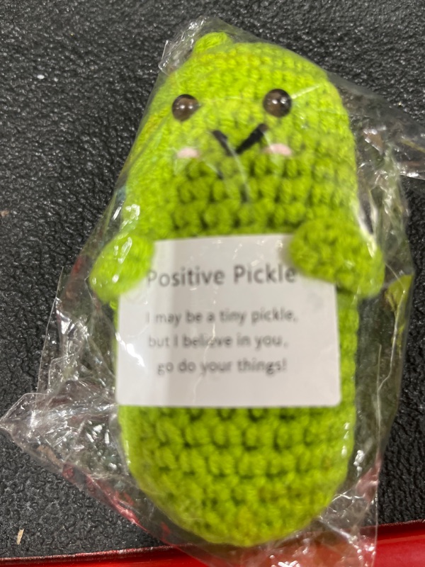 Photo 1 of Positive Pickle Encouragement Birthday Gifts, Home Decorations Funny Crochet Christmas Stocking Stuffers