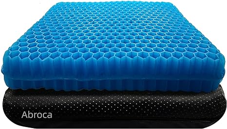 Photo 1 of Seat Cushion, 2.4" Thick Gel Seat Cushion for Office Desk Chair Wheelchair Long Sitting Back Sciatica Tailbone Pressure Pain Relief, Car Seat Cushion Pad, Gaming Computer Chair Seat Cushions Pads
