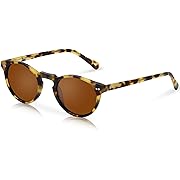 Photo 1 of Polarized Sunglasses Retro Round Acetate Sun Glasses High Clarity UV400 Protection Lens Sunglasses(UV1430) Black Gray