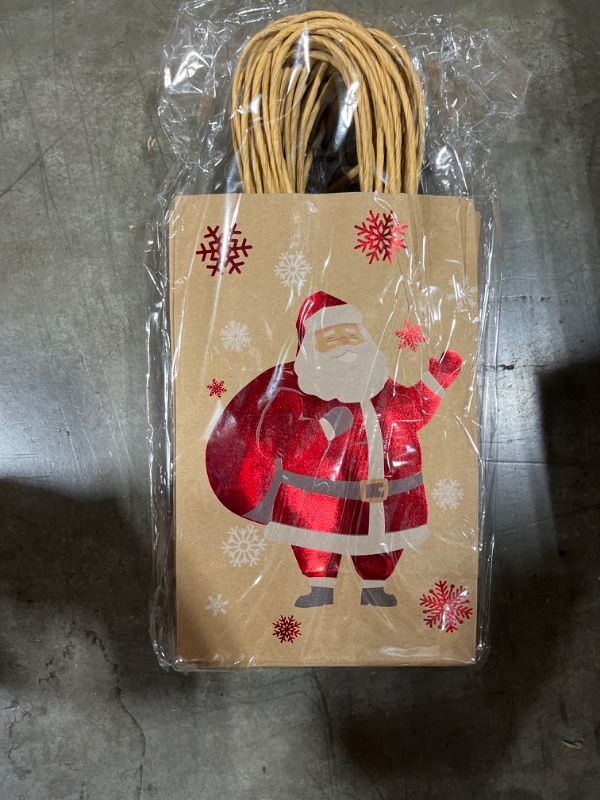 Photo 1 of BEIDUOYANG Festive Christmas Gift Bags With Handles Pack Of 24 Portable And Reusable Goodies Gift Bags For Small Items Small Gift Bags